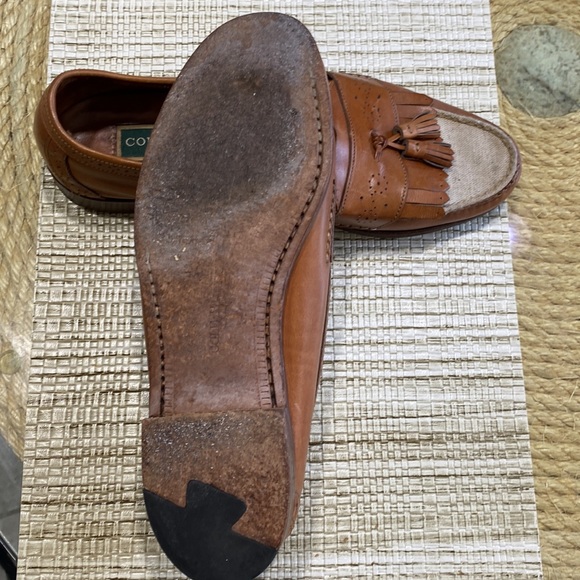 MENS COLE HAAN Leather and linen loafers Made in the USA - Picture 10 of 16